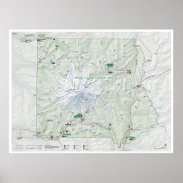 Mount Rainier karta poster