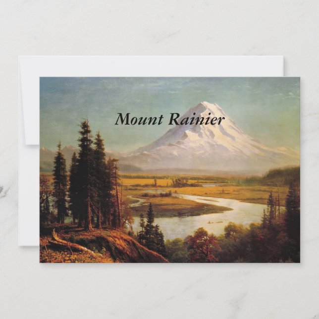 Mount Rainier-målning av Albert Bierstadt Anteckningskort (Framsida)