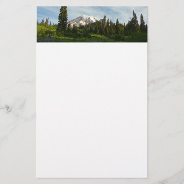 Mount Rainier Morgonljus Brevpapper (Framsida)