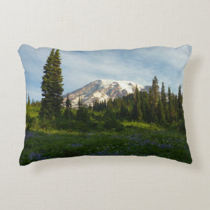 Mount Rainier Morgonljus Prydnadskudde