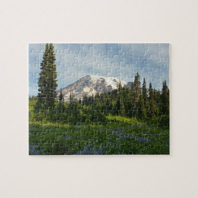 Mount Rainier Morgonljus Pussel (Horisontell)