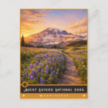 Mount Rainier National Park | Gammal vykort