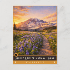 Mount Rainier National Park | Gammal vykort