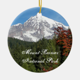 Mount Rainier National Park Photo Julgransprydnad Keramik