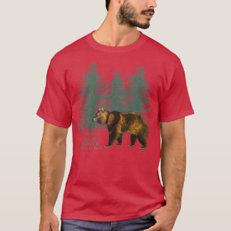 Mount Rainier National Park Washington Bear Trees  T Shirt