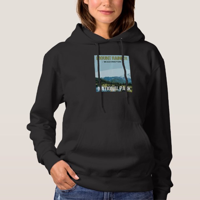 Mount Rainier National Park Washington Poster T Shirt (Framsida)