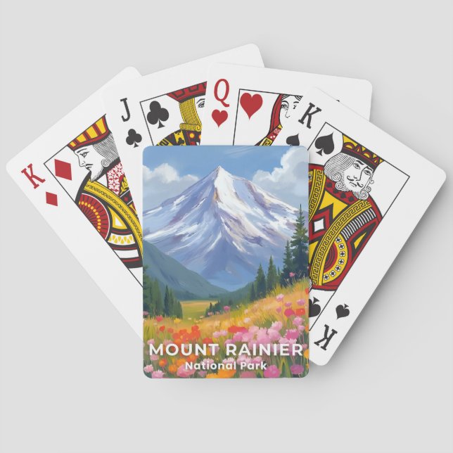 Mount Rainier National Park | Washington Resa Casinokort (Baksidan)