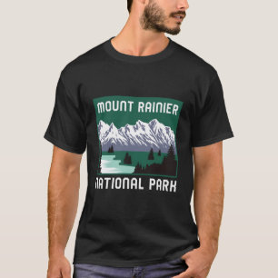 Mount Rainier National Park Washington Retro Graph T Shirt