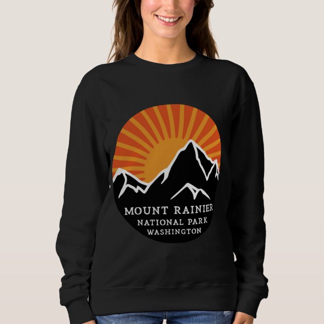 Mount Rainier National Park Washington Sunset Moun T Shirt (Framsida)