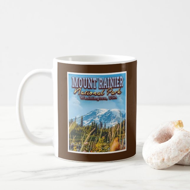 MOUNT RAINIER NATIONAL PARK - WASHINGTON USA KAFFEMUGG (Med munk)