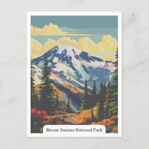 Mount Rainier National Park, Washington USA Vykort