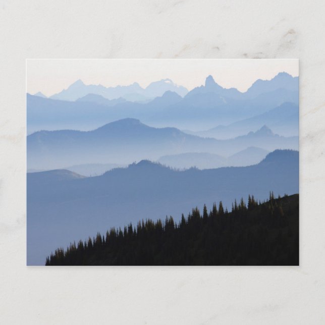 Mount Rainier nationalpark | Cascade Mountains Vykort (Framsida)
