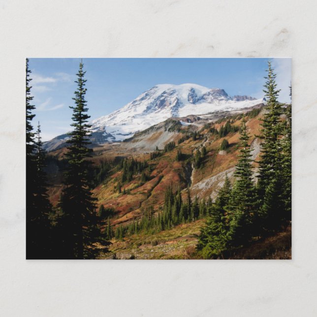 Mount Rainier nationalpark, höst Vykort (Framsida)