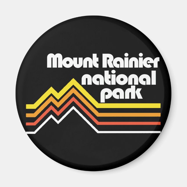 Mount Rainier,nationalpark Magnet (Framsidan)