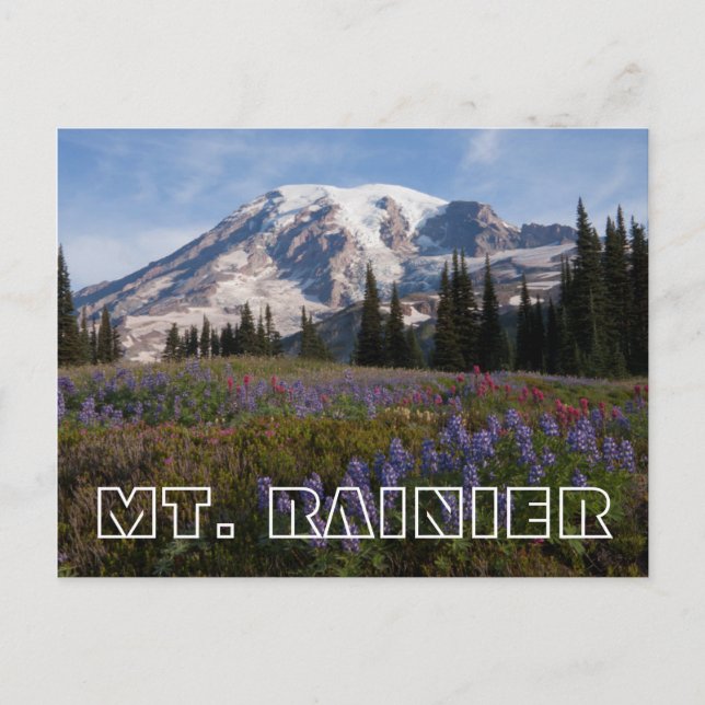 Mount Rainier nationalpark, Mount Rainier 3 Vykort (Framsida)