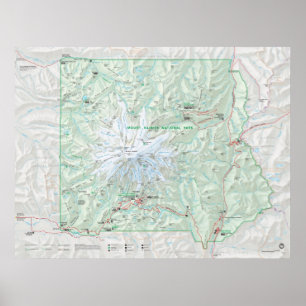 Mount Rainier nationalpark Poster