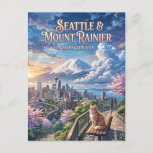 Mount Rainier nationalpark USA Vykort