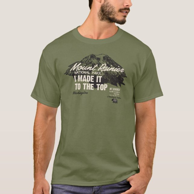 Mount Rainier nationalpark Washington IMITTT T Shirt (Framsida)