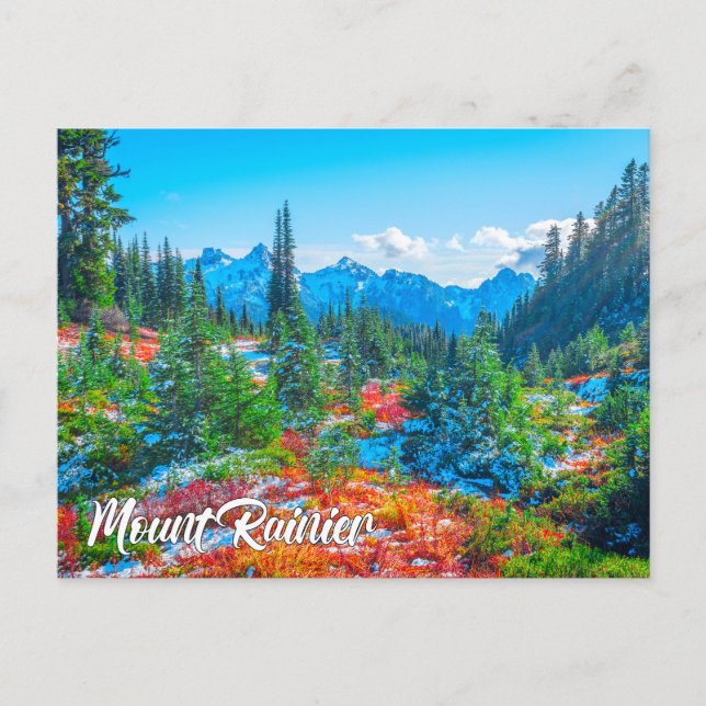 Mount Rainier nationalpark, Washington Vykort (Framsida)