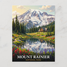 Mount Rainier nationalpark Washington Vykort