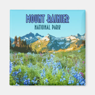Mount Rainier nationalparkWashington vintage Magnet