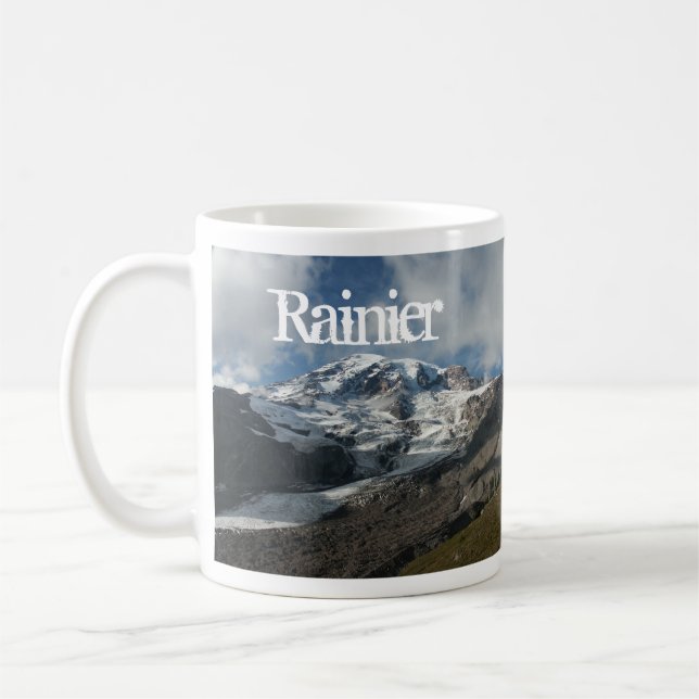 Mount Rainier, Nisqually Glacier, Mt. Rainier NP Kaffemugg (Vänster)