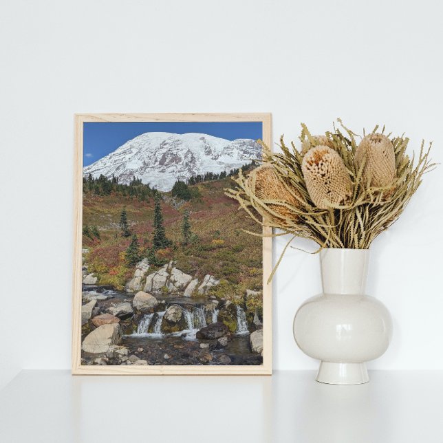 Mount Rainier och Edith Bäck Fototryck (In Situ Framed)