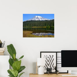 Mount Rainier och Reflection Lake Poster
