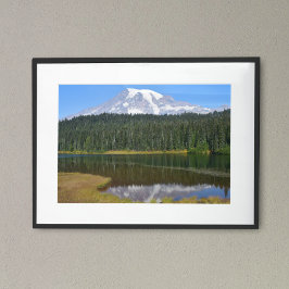 Mount Rainier och Reflection Lake Poster