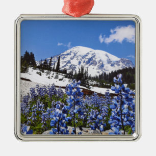 Mount Rainier på paradiset pekar Julgransprydnad Metall