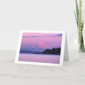 Mount Rainier på solnedgången, Washington Kort