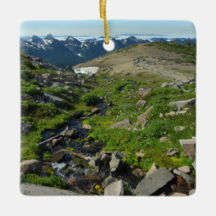 Mount Rainier Panorama Point Julgransprydnad Keramik
