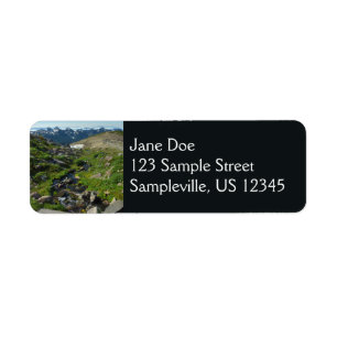 Mount Rainier Panorama Point Returadress Etikett