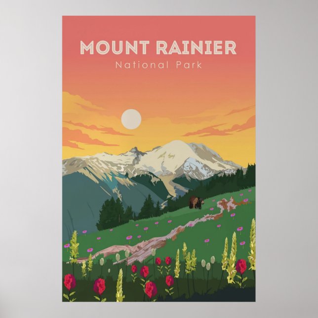 Mount Rainier Poster (Framsidan)