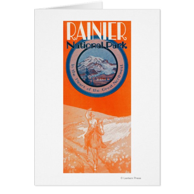 Mount Rainier Poster -  Hälsningskort (Framsidan)