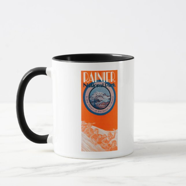 Mount Rainier Poster - Sleding Mugg (Vänster)