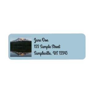 Mount Rainier Reflected Sunrise I Returadress Etikett