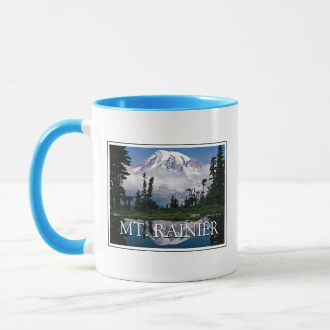Mount Rainier | Reflexion i en bergsdamm Mugg (Vänster)