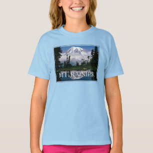 Mount Rainier   Reflexion i en bergsdamm T Shirt