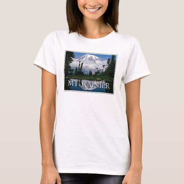 Mount Rainier | Reflexion i en fjälldamm T Shirt (Framsida)