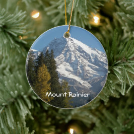Mount Rainier Scenia View Helgdag Julgransprydnad Keramik