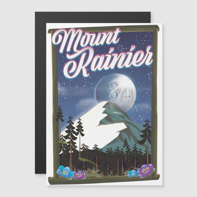 Mount Rainier semesterplanscher. (Fram/baksida)