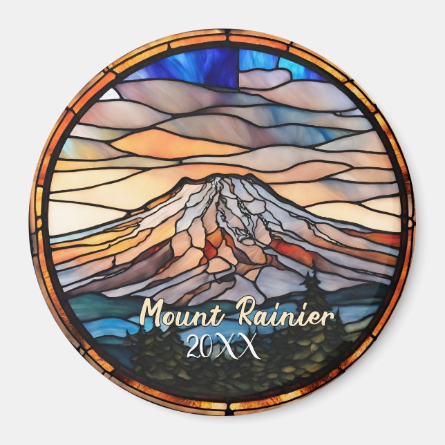 Mount Rainier Semesterpresent Souvenir  Magnet (Framsidan)
