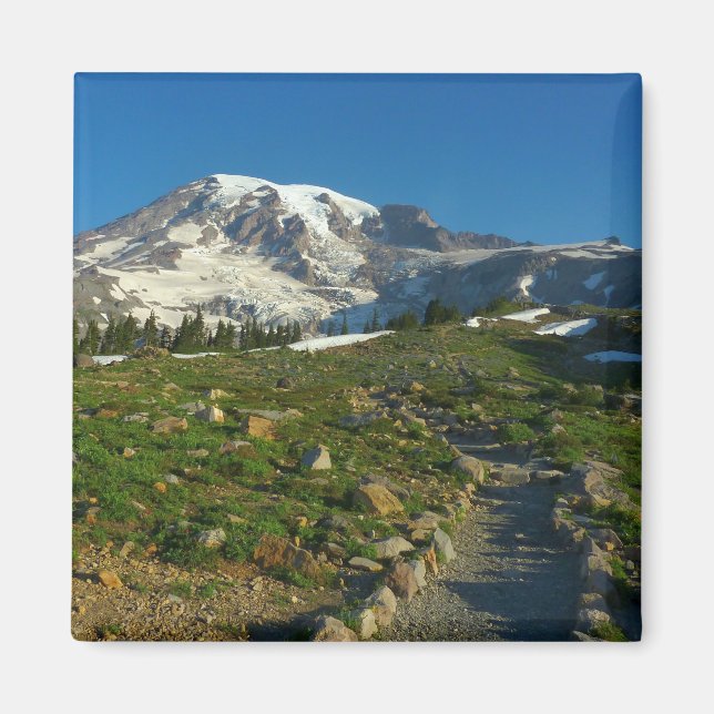 Mount Rainier Skyline Trail Utsikt Magnet (Framsidan)
