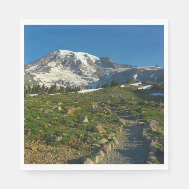Mount Rainier Skyline Trail Utsikt Pappersservett (Framsidan)
