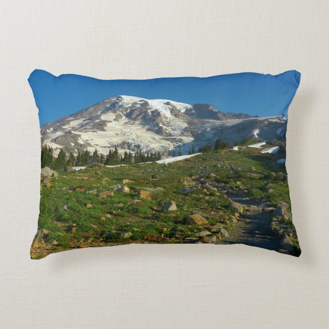 Mount Rainier Skyline Trail Utsikt Prydnadskudde (Framsidan)
