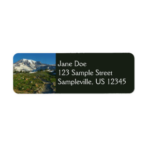 Mount Rainier Skyline Trail Utsikt Returadress Etikett