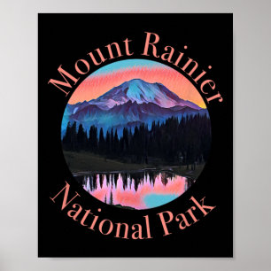 Mount Rainier Tacoma Tahoma Seattle Road Trip Vand Poster