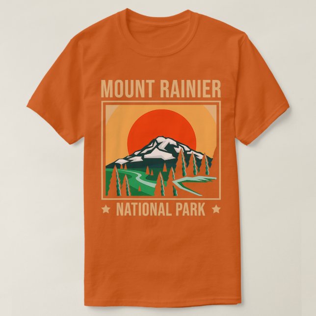 Mount Rainier Us National Park T Shirt (Design framsida)