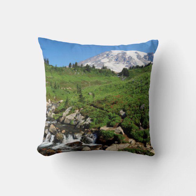 Mount Rainier, vattenfall, snötäckt Kudde (Framsida)